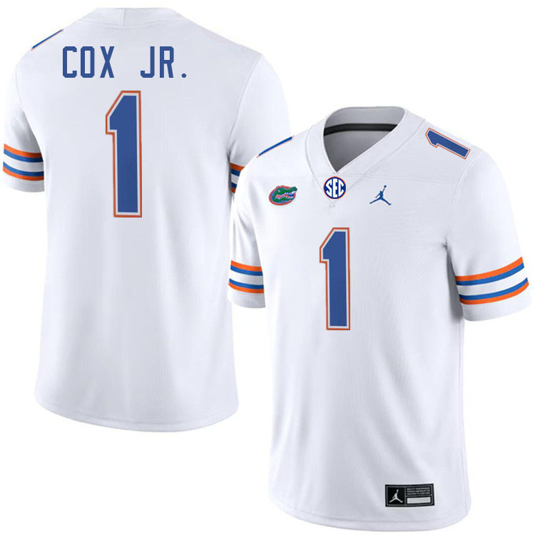 Brenton Cox Jr. Florida Jersey,Florida Gators #1 Brenton Cox Jr. Jersey Youth Uniforms-White